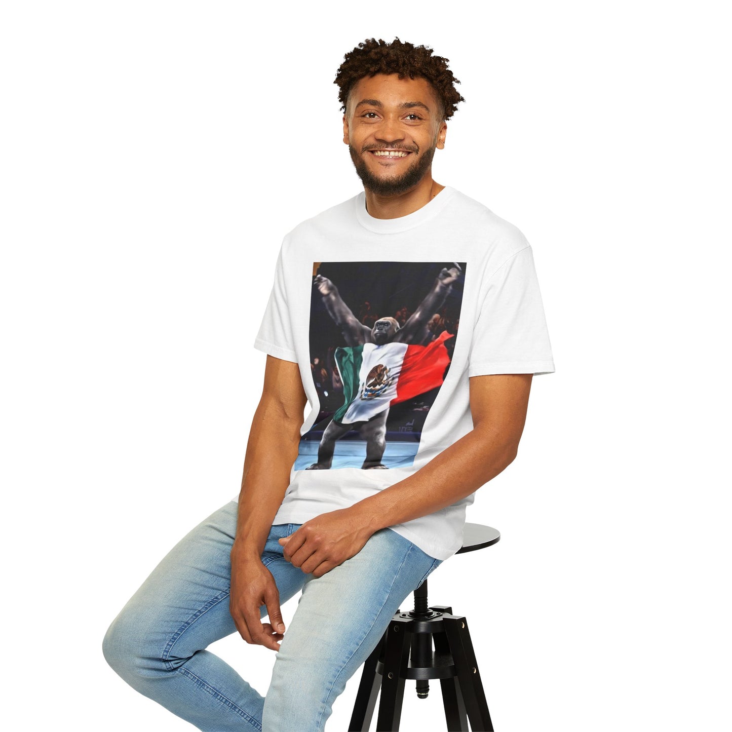 Unisex T-Shirt β Gorilla Wearing the Mexican Flag