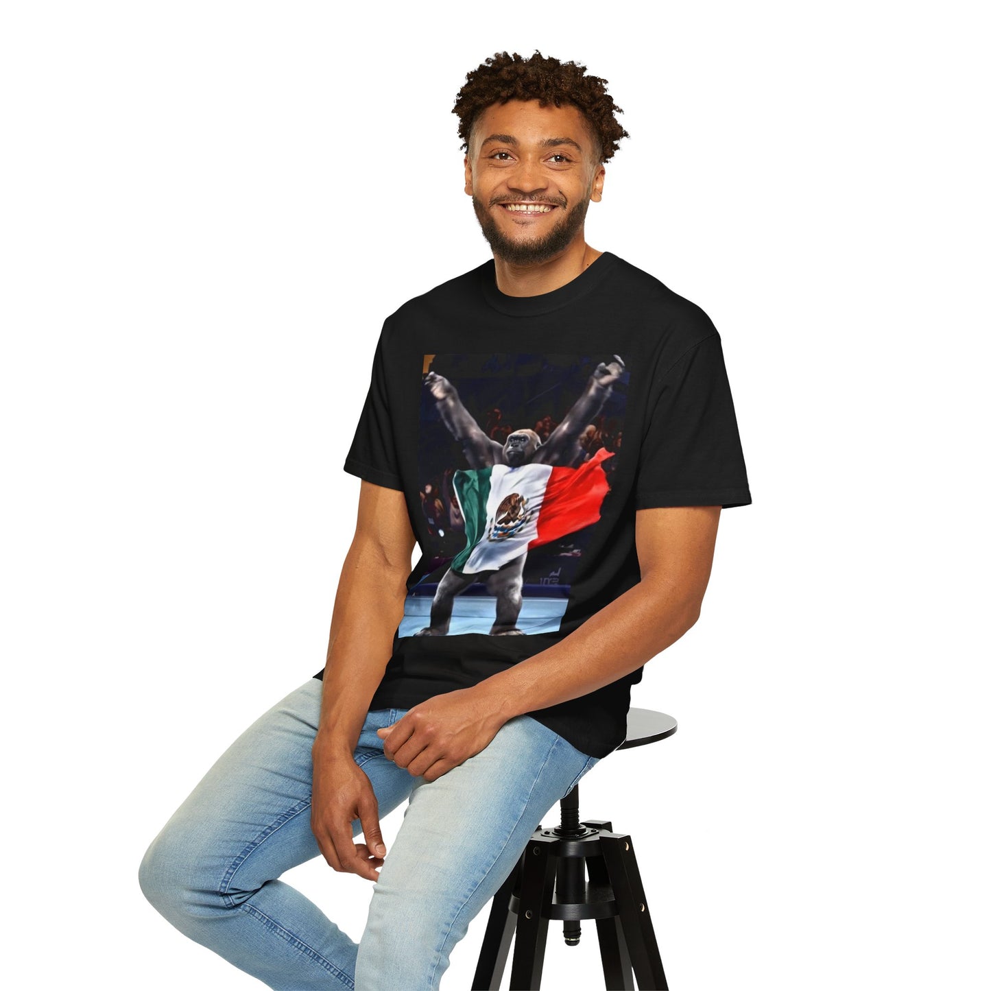 Unisex T-Shirt β Gorilla Wearing the Mexican Flag