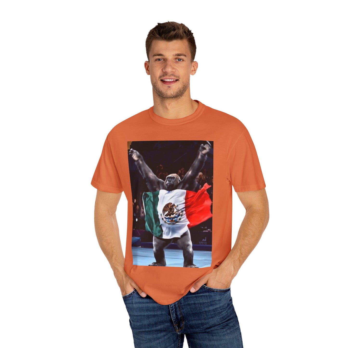 Unisex T-Shirt β Gorilla Wearing the Mexican Flag