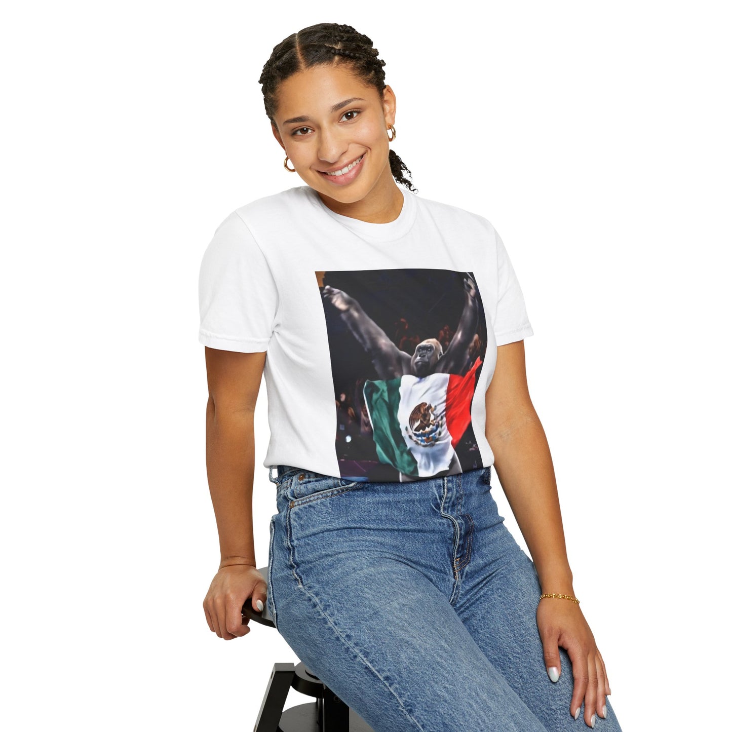 Unisex T-Shirt β Gorilla Wearing the Mexican Flag