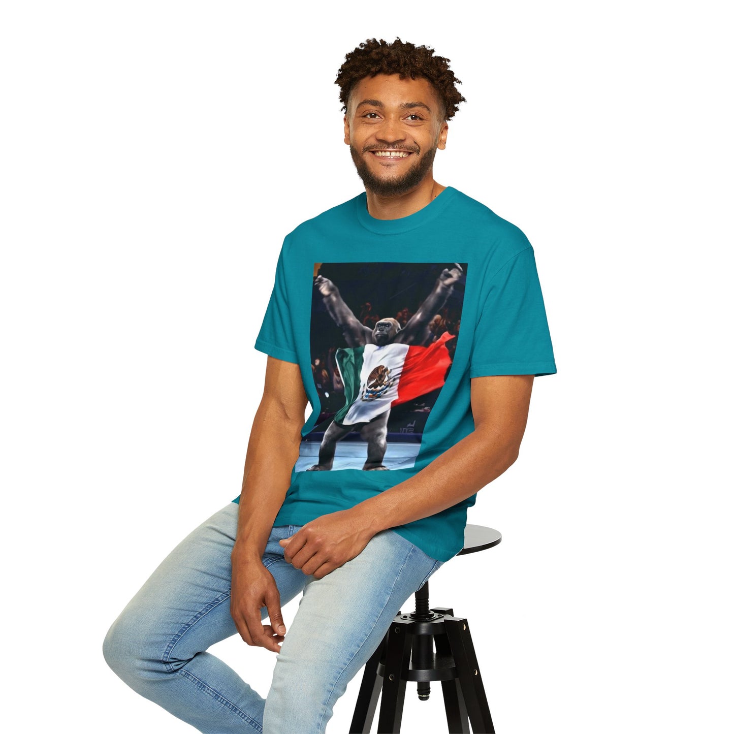 Unisex T-Shirt β Gorilla Wearing the Mexican Flag