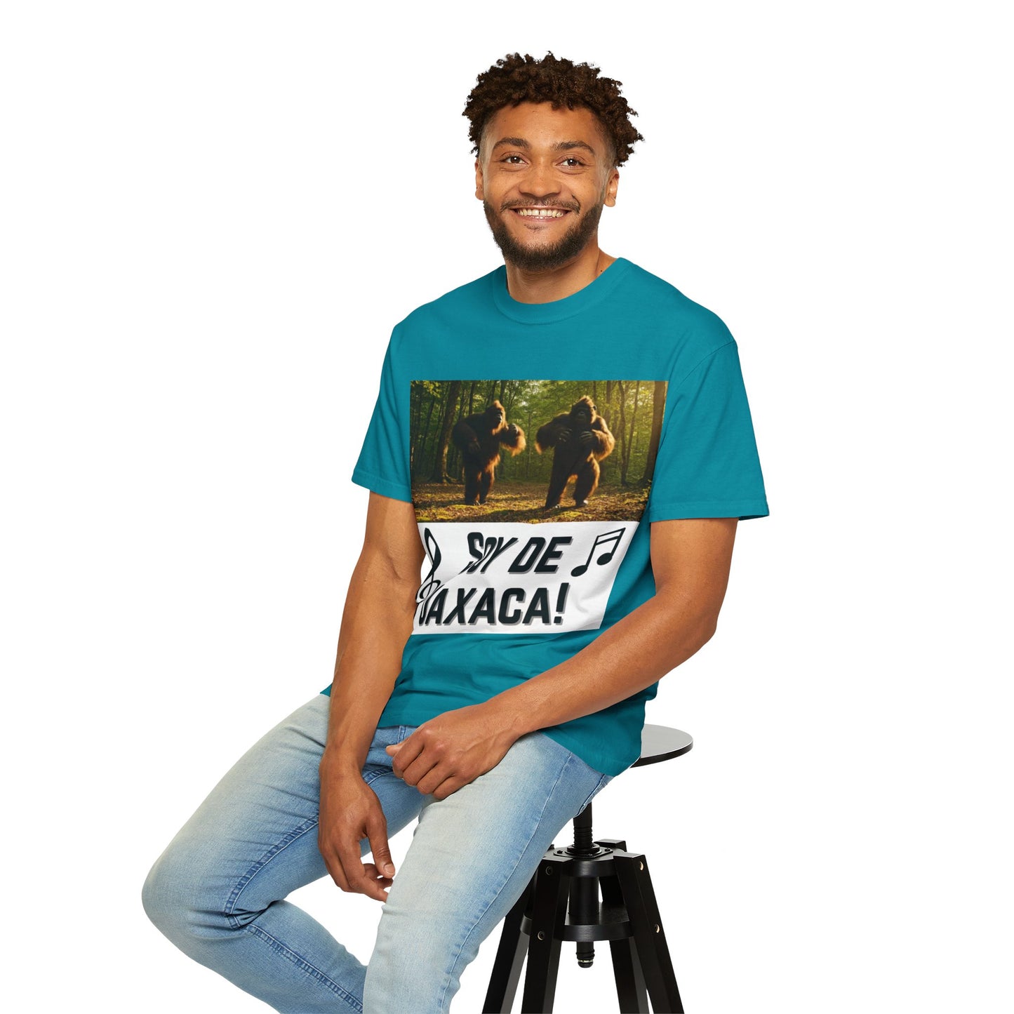 Unisex T-Shirt – “Soy de Oaxaca” Dancing Sasquatches with Musical Notes