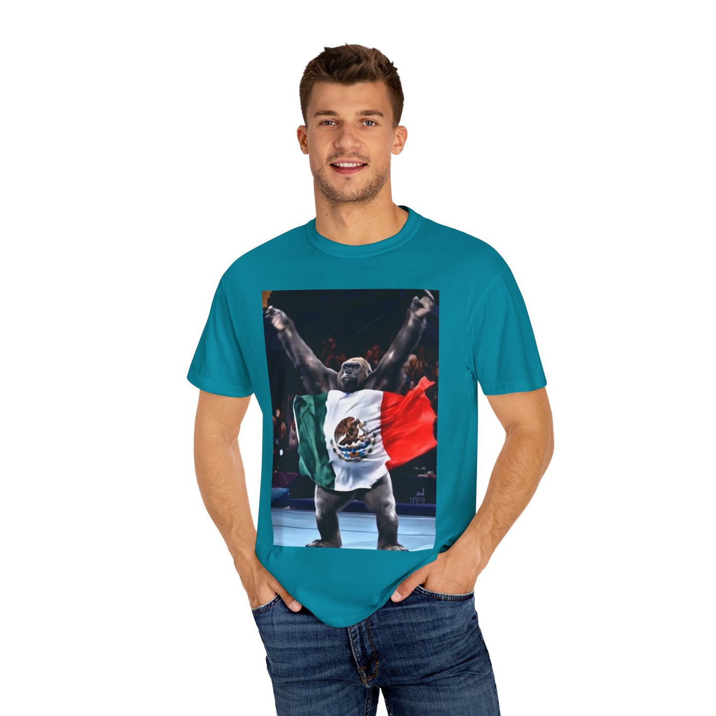 Unisex T-Shirt β Gorilla Wearing the Mexican Flag