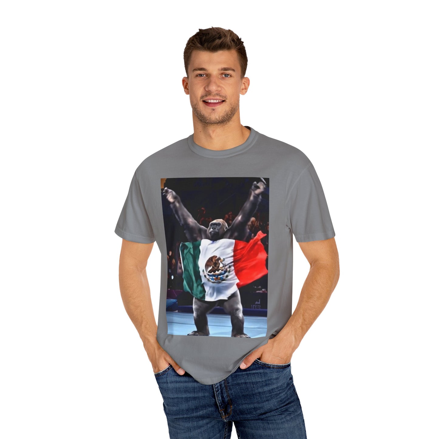 Unisex T-Shirt β Gorilla Wearing the Mexican Flag