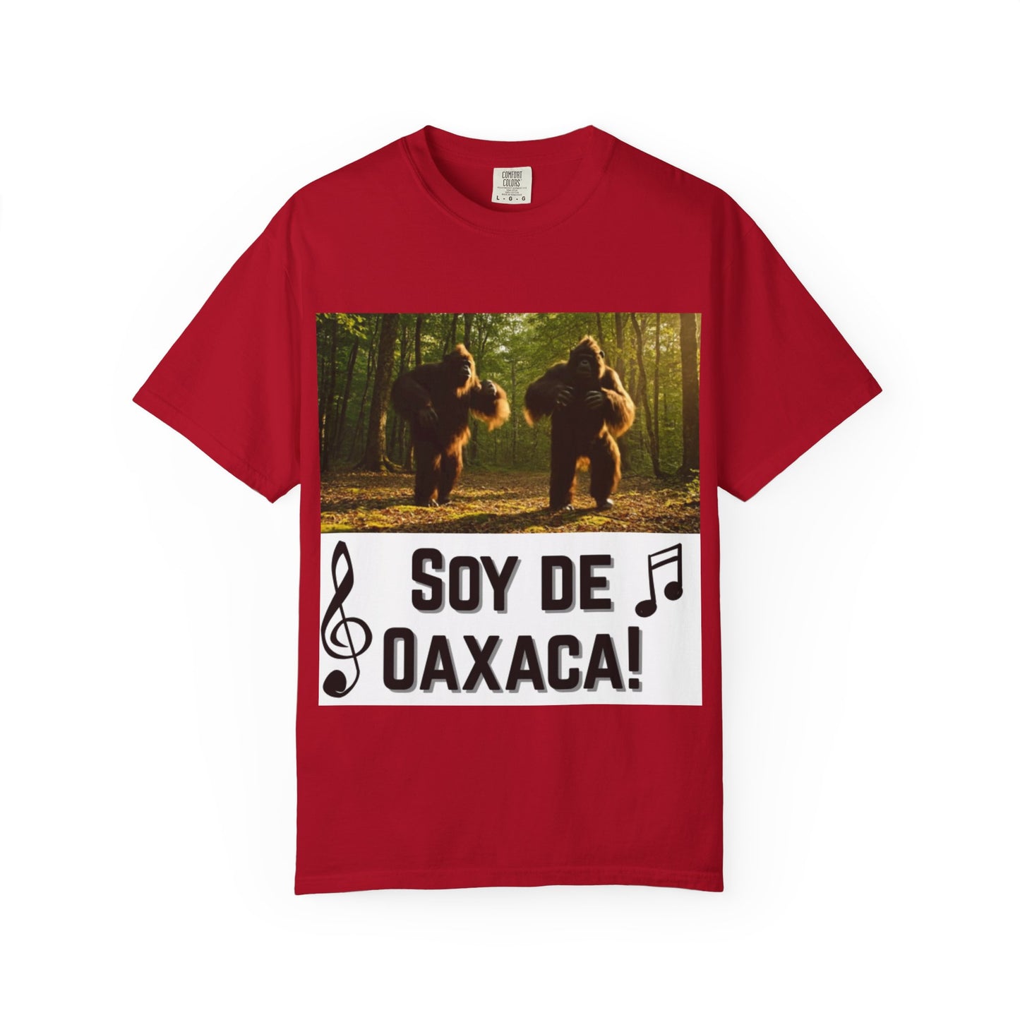 Unisex T-Shirt – “Soy de Oaxaca” Dancing Sasquatches with Musical Notes