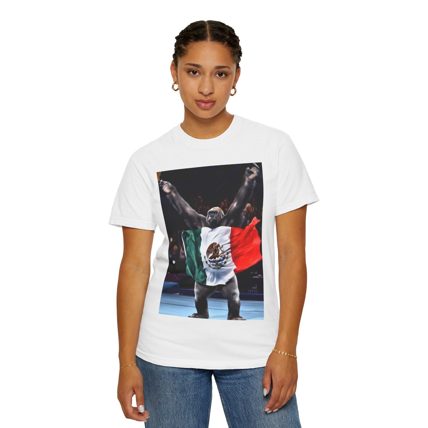 Unisex T-Shirt β Gorilla Wearing the Mexican Flag