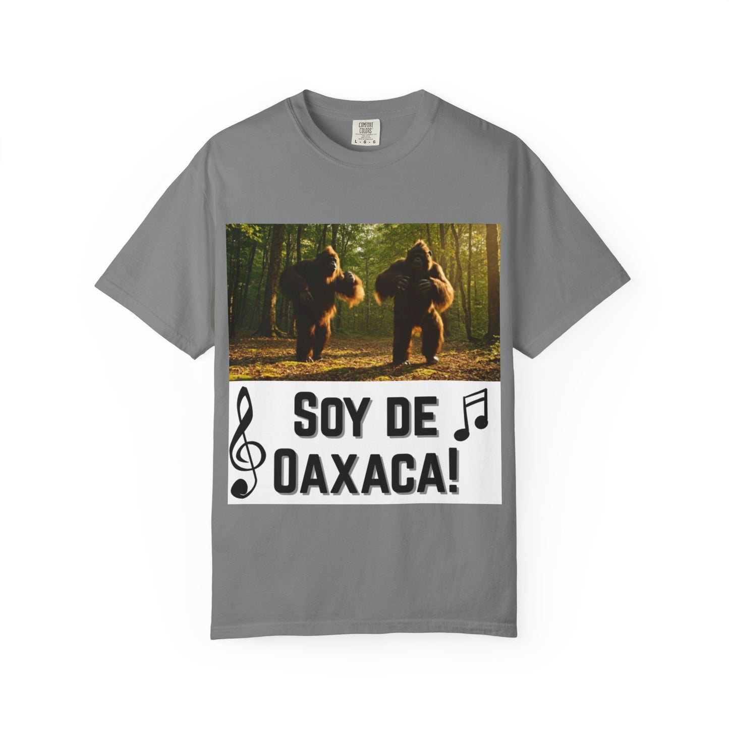 Unisex T-Shirt – “Soy de Oaxaca” Dancing Sasquatches with Musical Notes