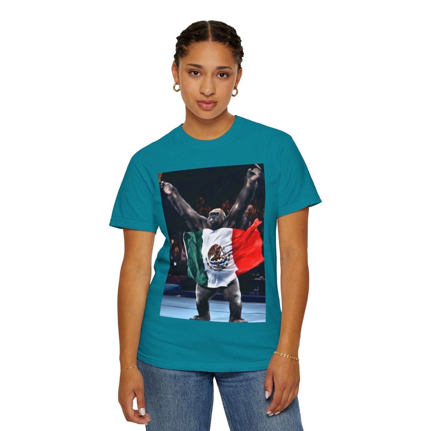 Unisex T-Shirt β Gorilla Wearing the Mexican Flag