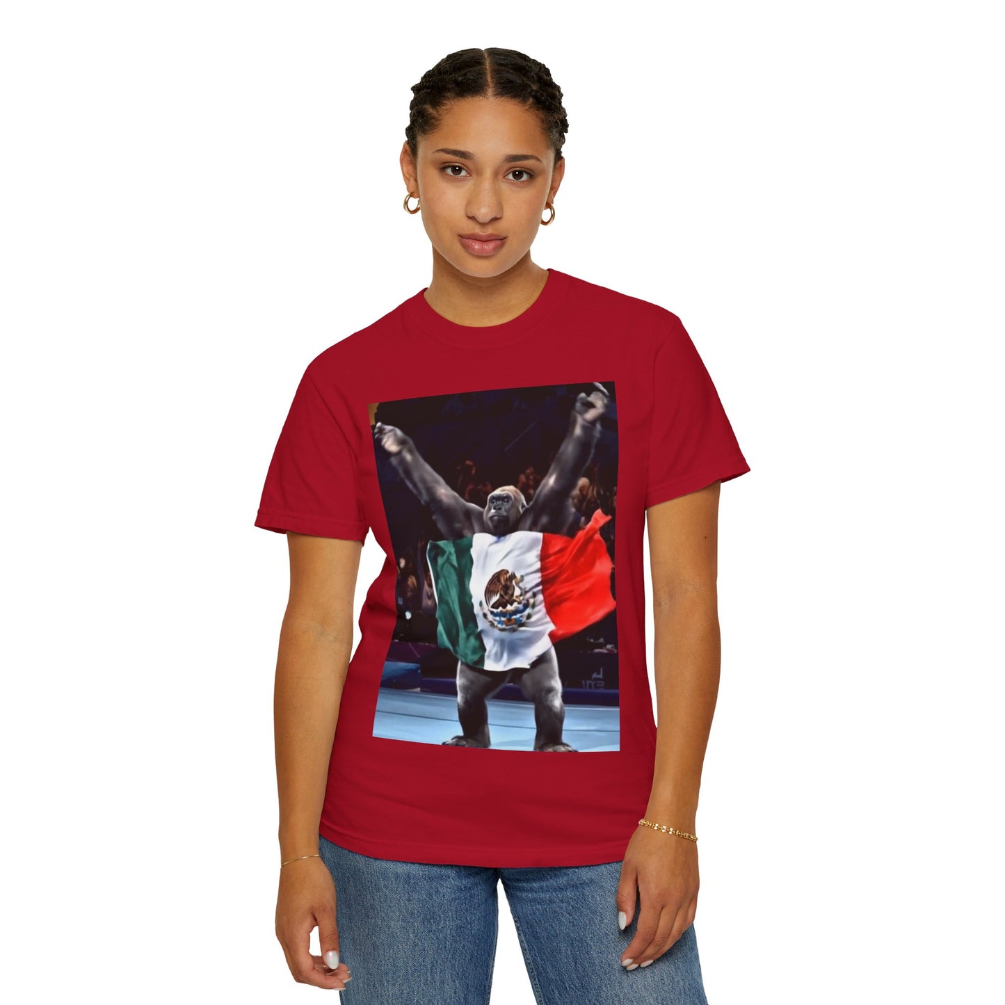 Unisex T-Shirt β Gorilla Wearing the Mexican Flag