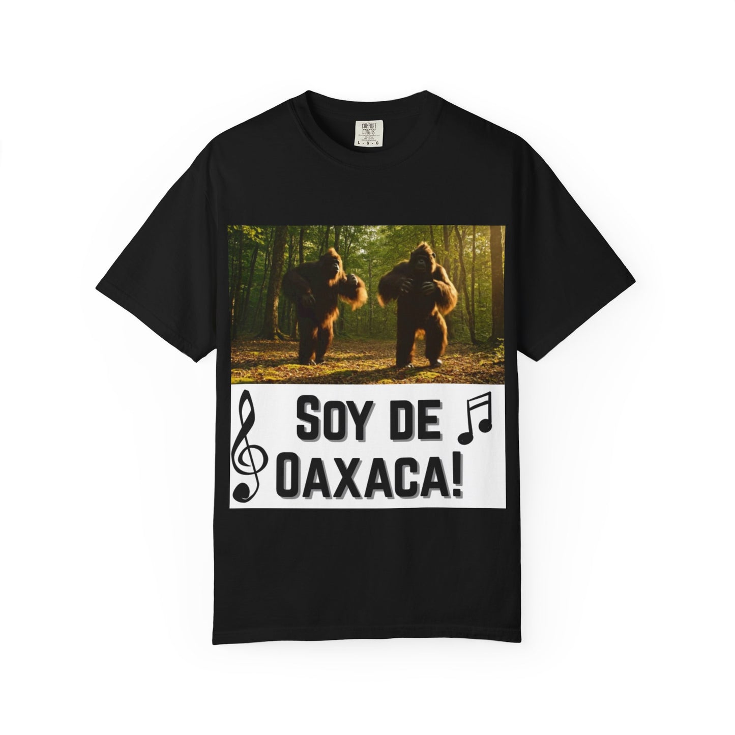 Unisex T-Shirt – “Soy de Oaxaca” Dancing Sasquatches with Musical Notes