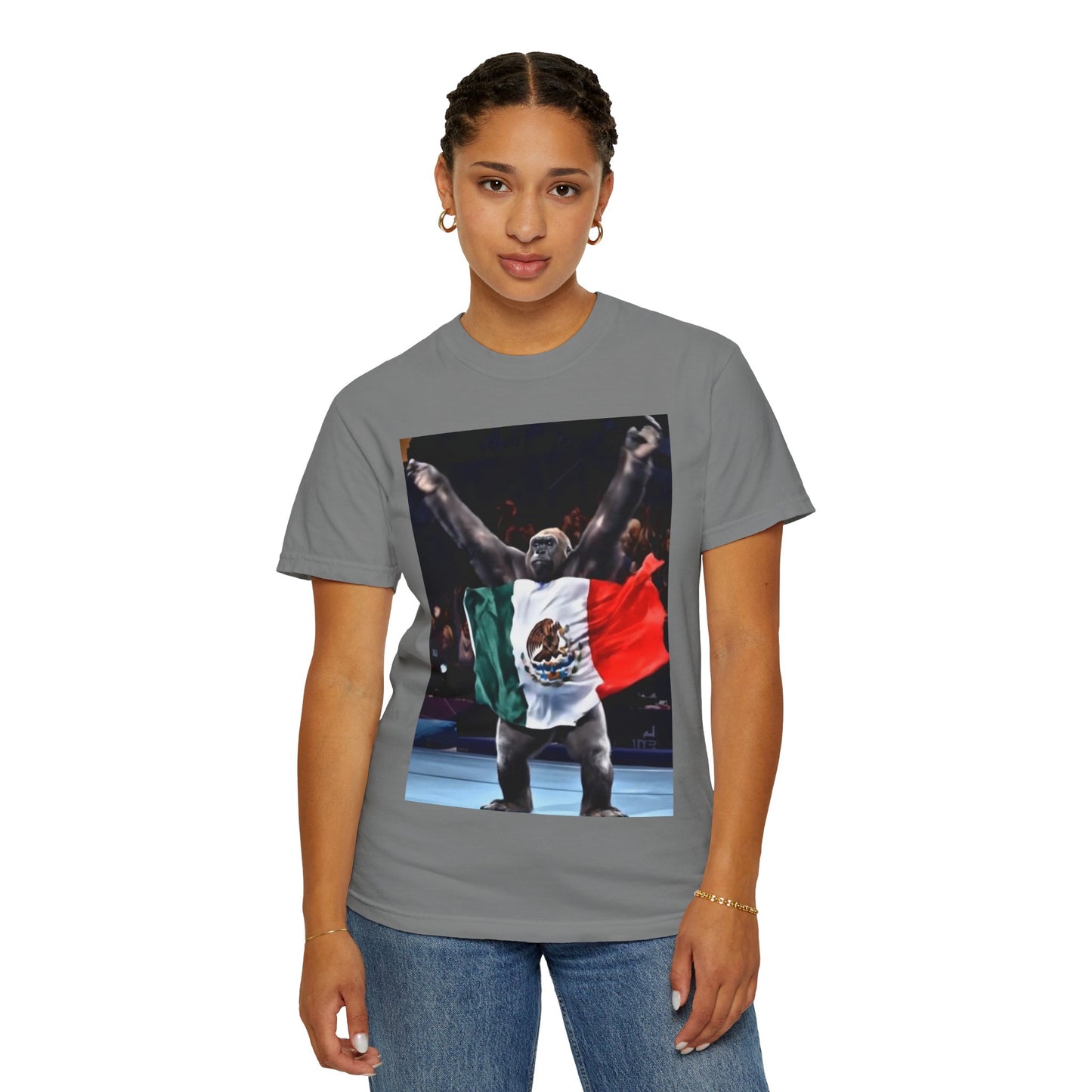 Unisex T-Shirt – Gorilla Wearing the Mexican Flag