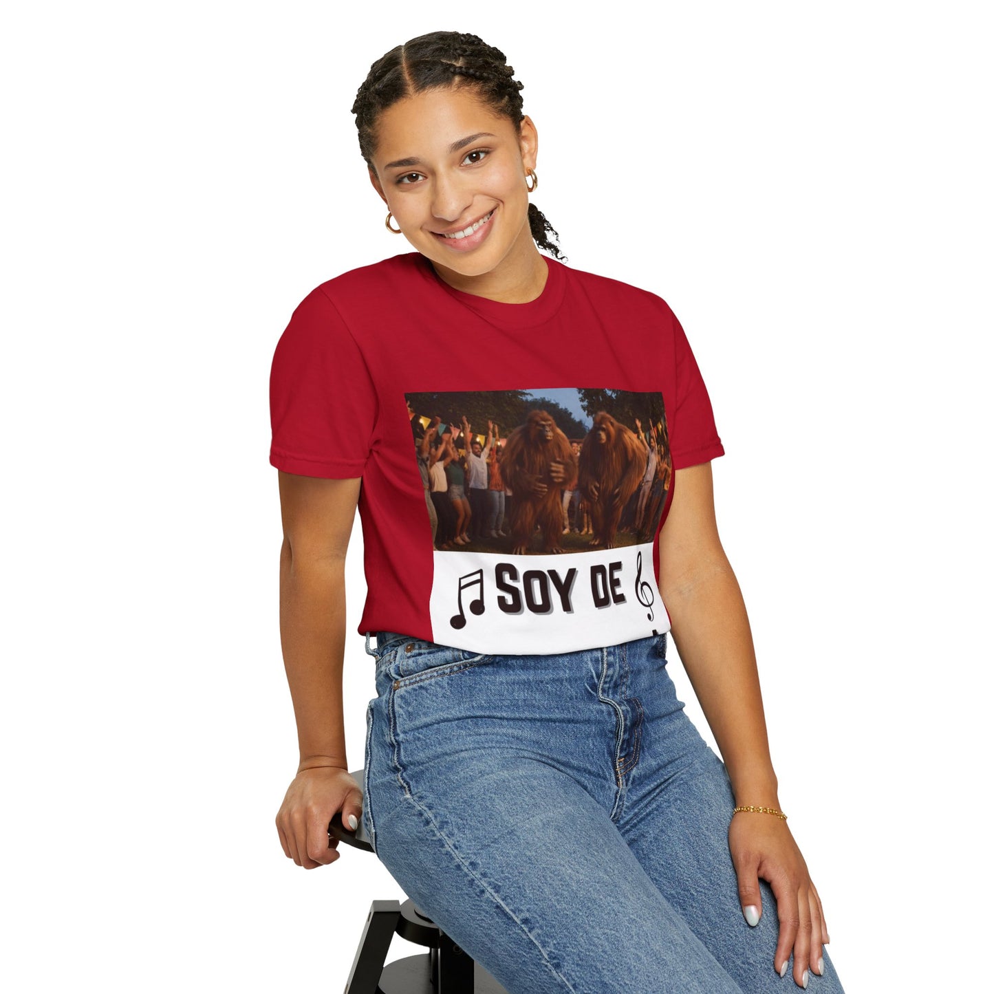 Unisex T-Shirt – “Soy de Veracruz” Dancing Sasquatches with Musical Notes