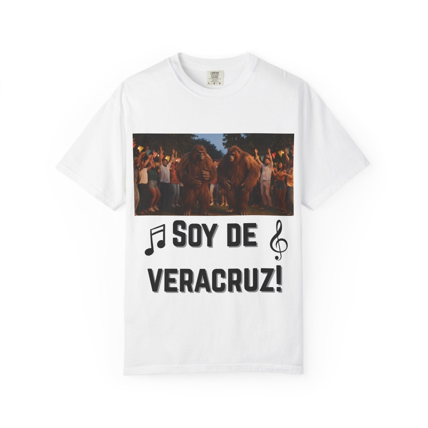 Unisex T-Shirt – “Soy de Veracruz” Dancing Sasquatches with Musical Notes