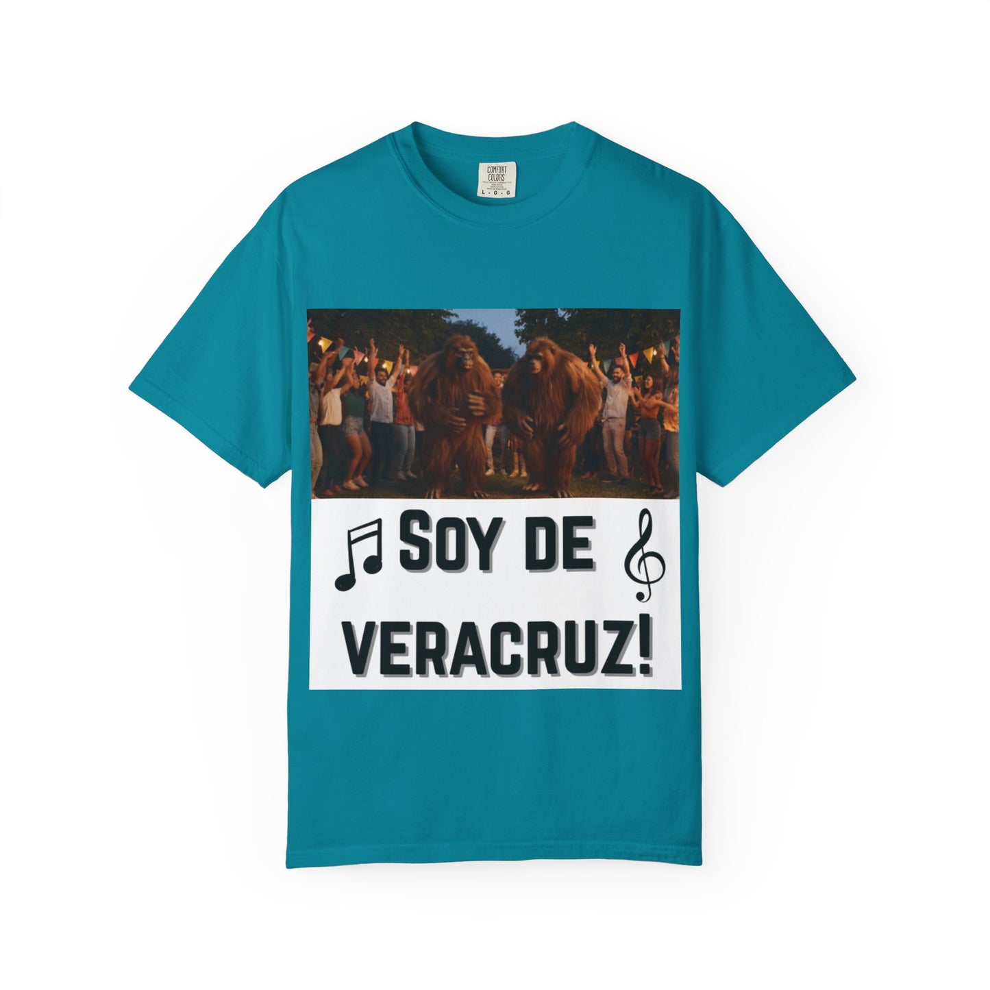 Unisex T-Shirt – “Soy de Veracruz” Dancing Sasquatches with Musical Notes