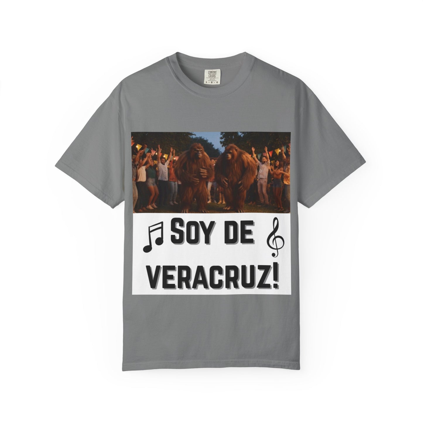 Unisex T-Shirt – “Soy de Veracruz” Dancing Sasquatches with Musical Notes