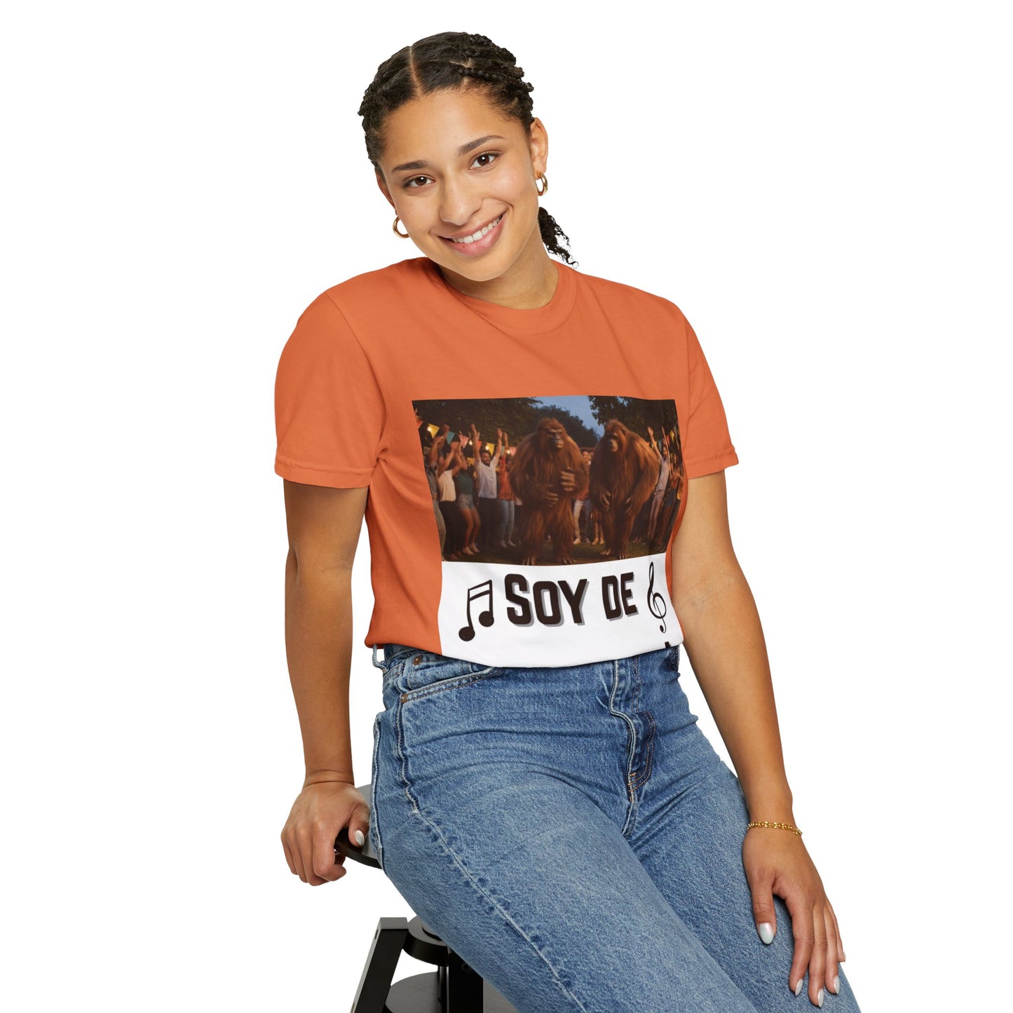 Unisex T-Shirt – “Soy de Veracruz” Dancing Sasquatches with Musical Notes