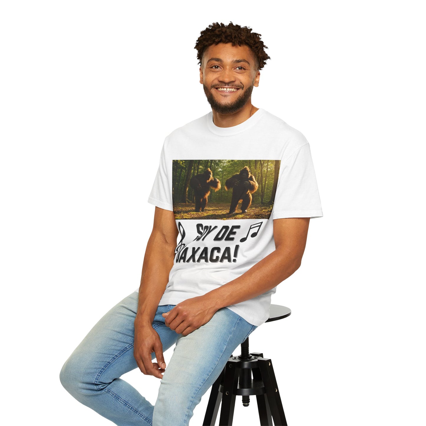 Unisex T-Shirt – “Soy de Oaxaca” Dancing Sasquatches with Musical Notes