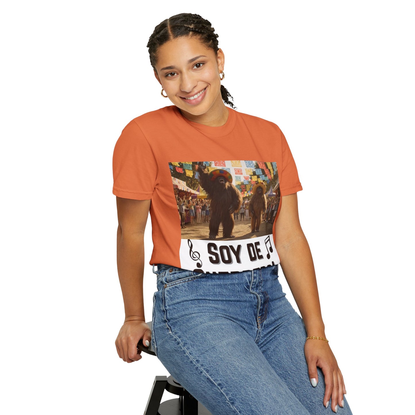 Unisex T-Shirt – “Soy de Guerrero” Dancing Sasquatches with Musical Notes