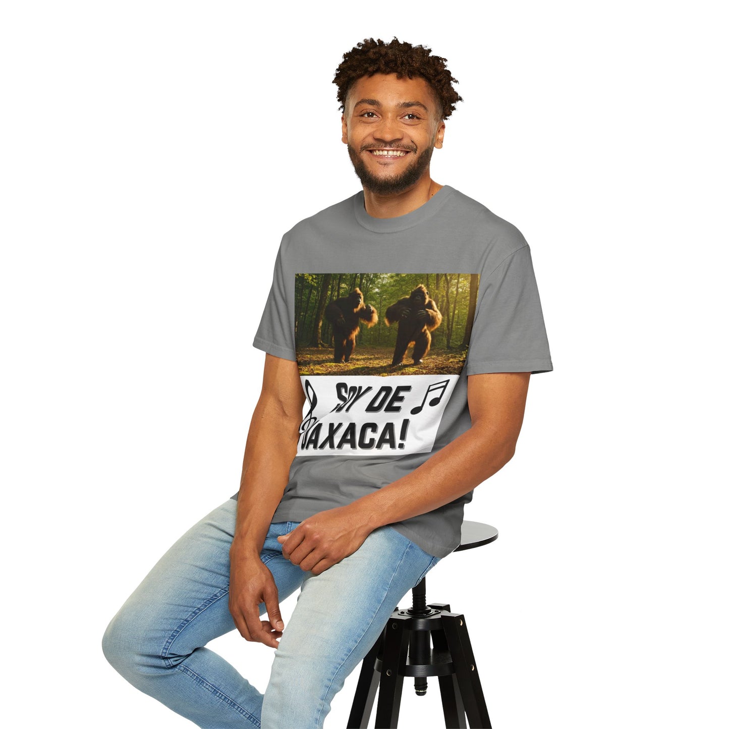 Unisex T-Shirt – “Soy de Oaxaca” Dancing Sasquatches with Musical Notes