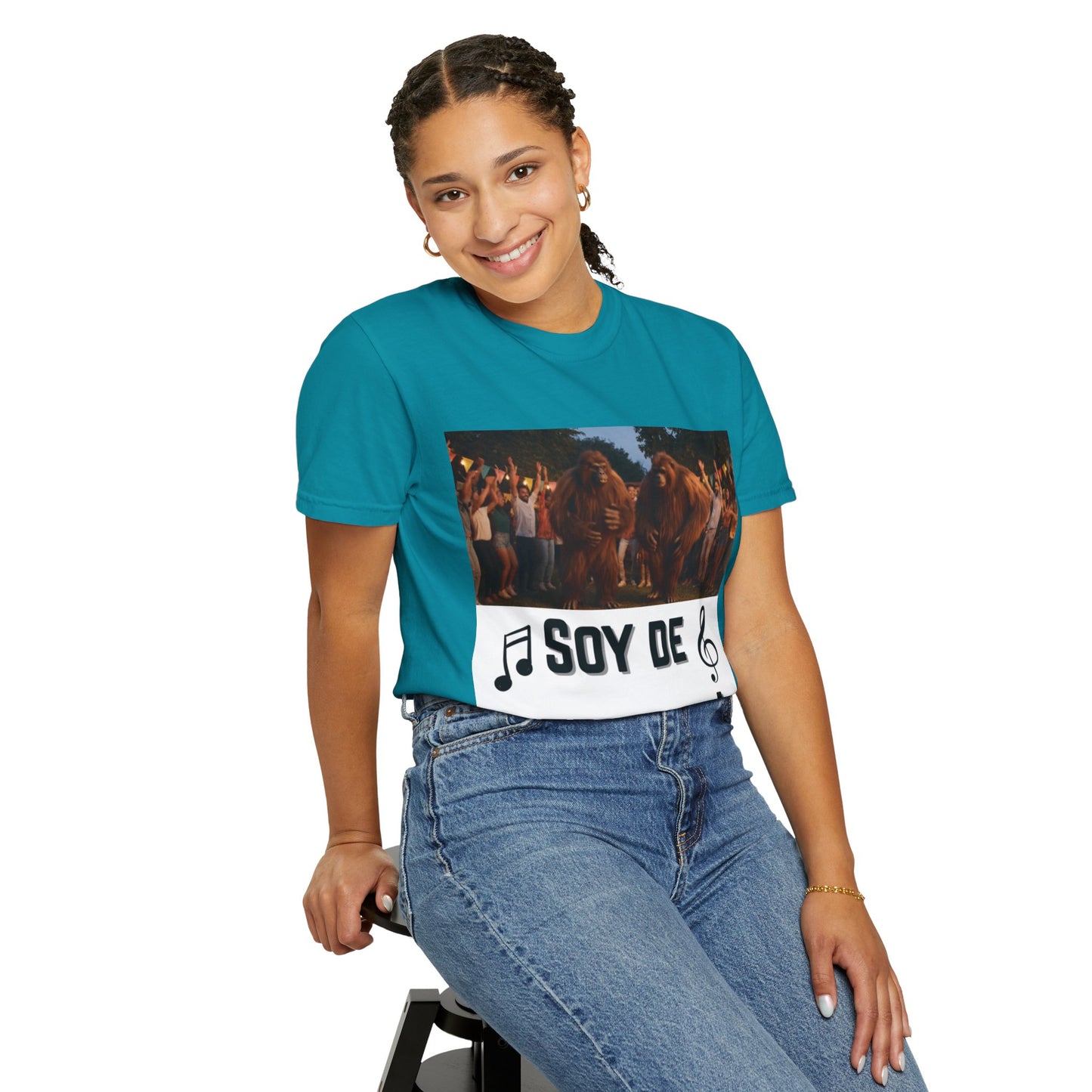 Unisex T-Shirt – “Soy de Veracruz” Dancing Sasquatches with Musical Notes